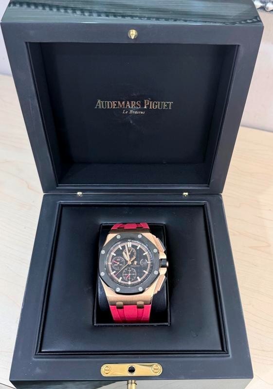 Royal Oak Offshore Black Mega Tapisserie Dial Chronograph Ref. 26401RO