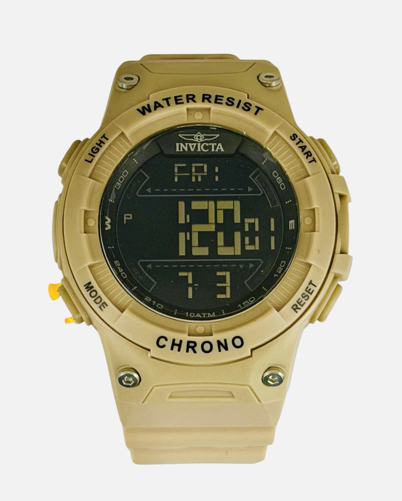 Invicta Racing 47526 Men’s Digital Watch 52mm Tan Brown 100M Chronograph Camo