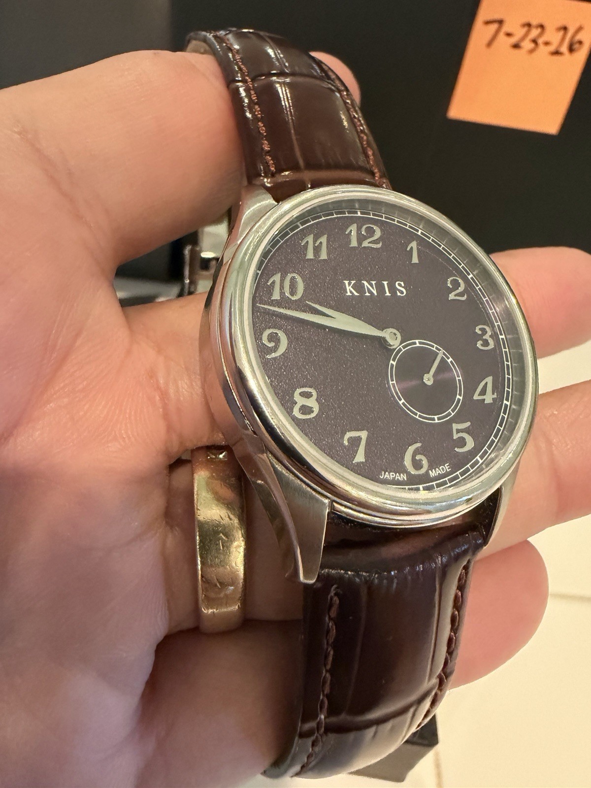 KNIS Kyoto Automatic Men’s Watch Sapphire Crystal Purple Dial Brown Leather