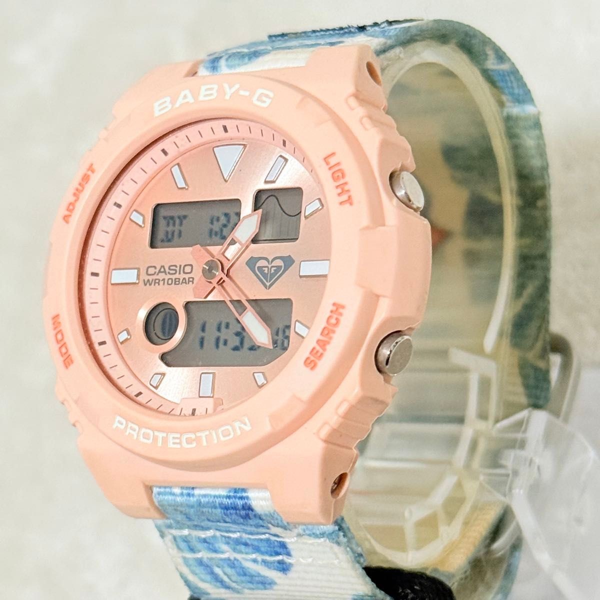Casio Baby-G ROXY BAX-100RX 25th Anniversary Tide Graph Pink Ladies Watch