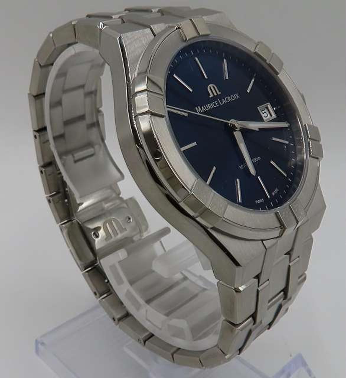[B1N] Maurice Lacroix Aikon Quartz 40mm AI1108-SS002-430-1 Men Watch [z2w]