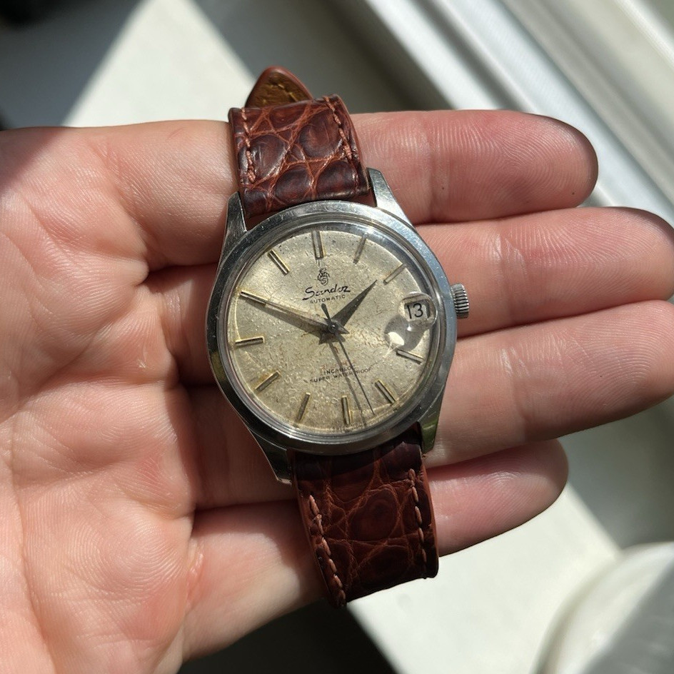 Sandoz Automatic, tropical dial, Felsa 4007N with spare watch for parts