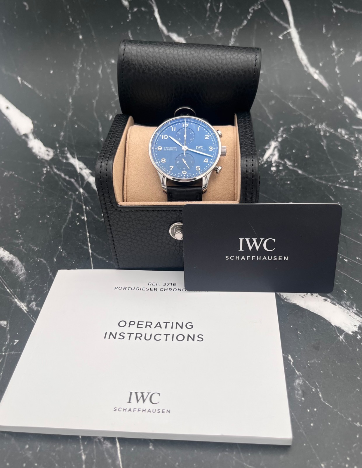 2021 IWC Portugieser Chronograph 41 Blue Dial IW371606 IWC Warranty until 2029