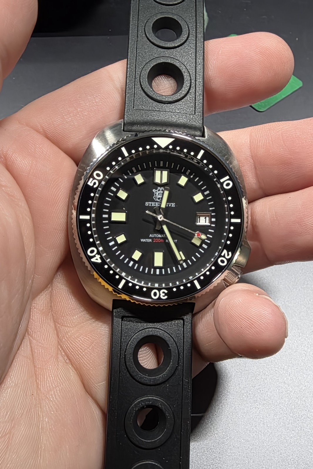 Steeldive SD1970 Turtle Captain Willard NH35 Seiko Sapphire Diving Watch Rubber