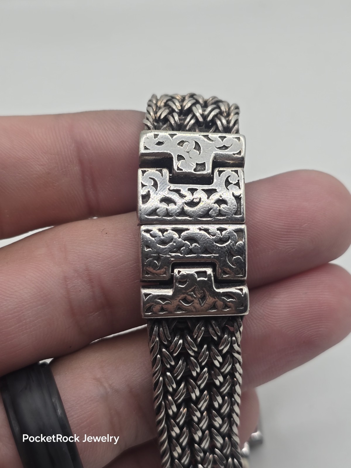 Lois Hill Women’s Swiss Made Quartz Rectangle Silver Dial 925 SILVER Bracelet