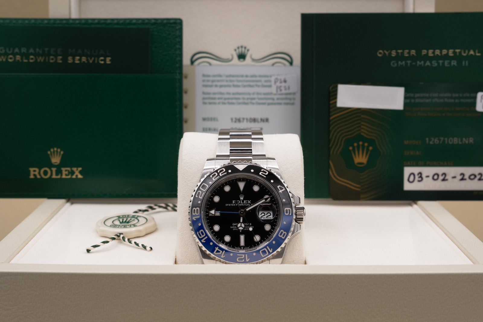 2023 Rolex GMT-Master II Batman Black Dial Complete