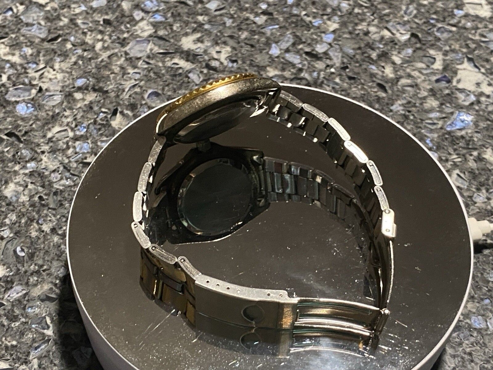 Jules Jurgensen Watch Sea Diver 7371 Two Tone Screw-Down Crown Water Resistant