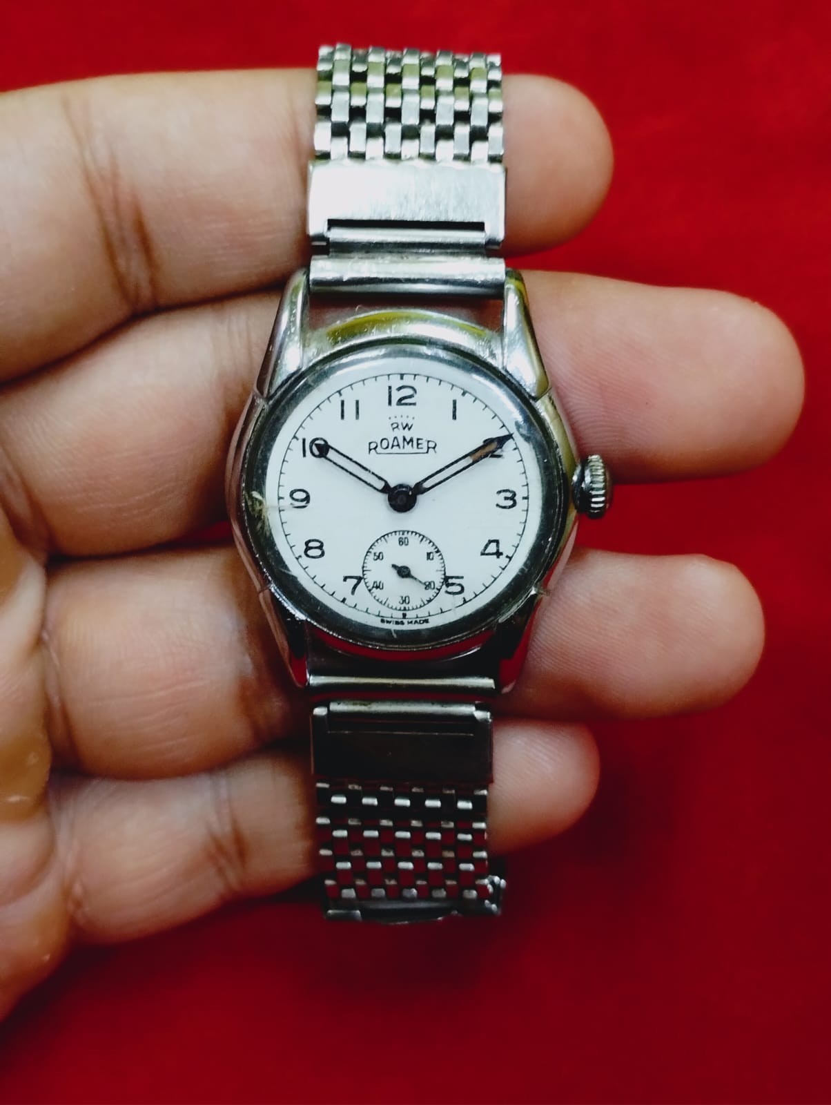 Vintage Roamer popular winding original men swiss working wrist watch.042