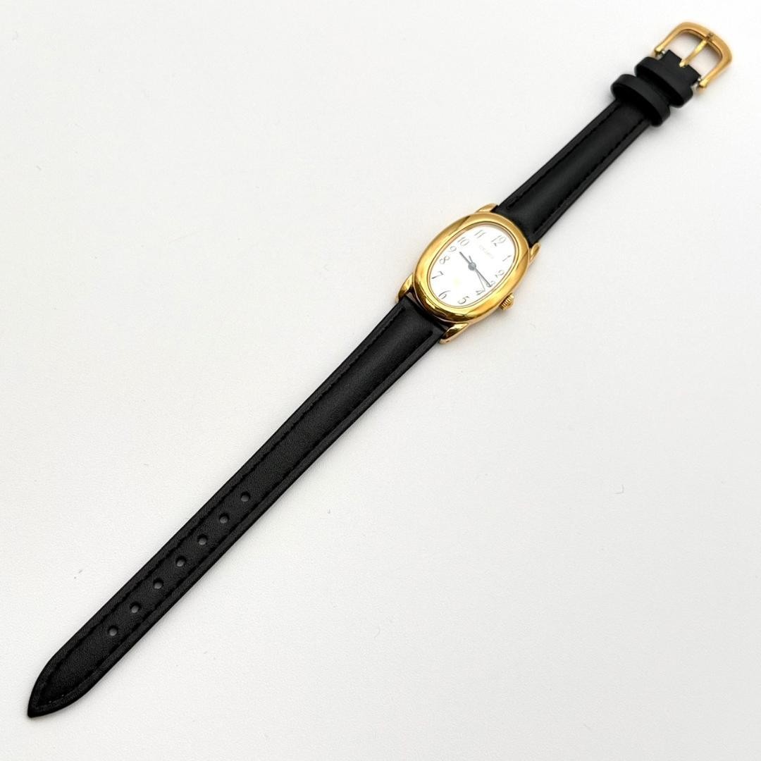 Excellent condition Seiko watch, new battery, new strap, oval shape, gold, women