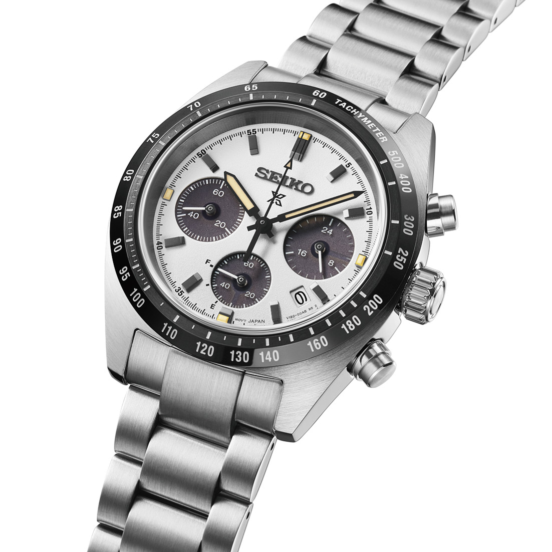 Seiko Prospex Speedtimer Solar Chronograph 39MM White Dial Watch SSC961 (SSC813)