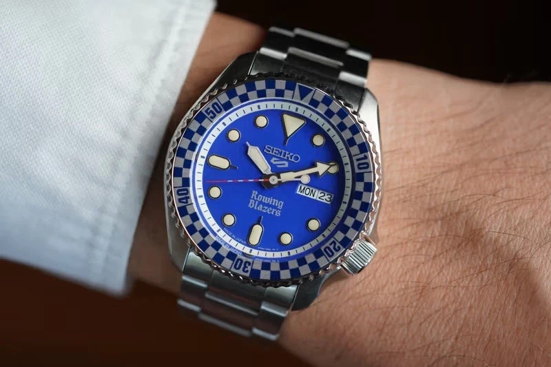 Seiko 5 Sports SRPM19 Rowing Blazers Wind Vintage Rally Diver Blue 42mm Limited