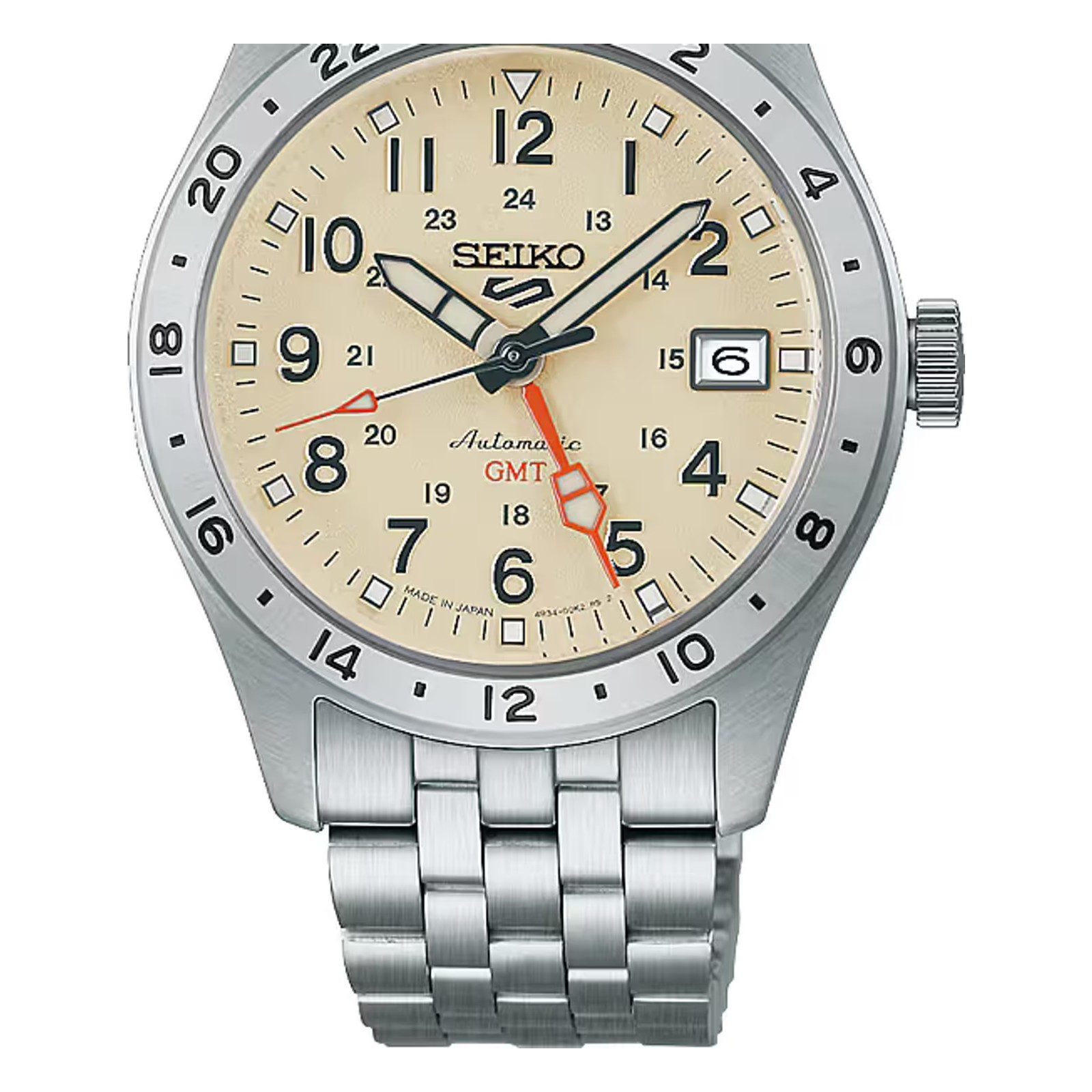 Seiko 5 Sports Field GMT HDB002J Sand Beige Automatic Mens Watch Japan Authentic