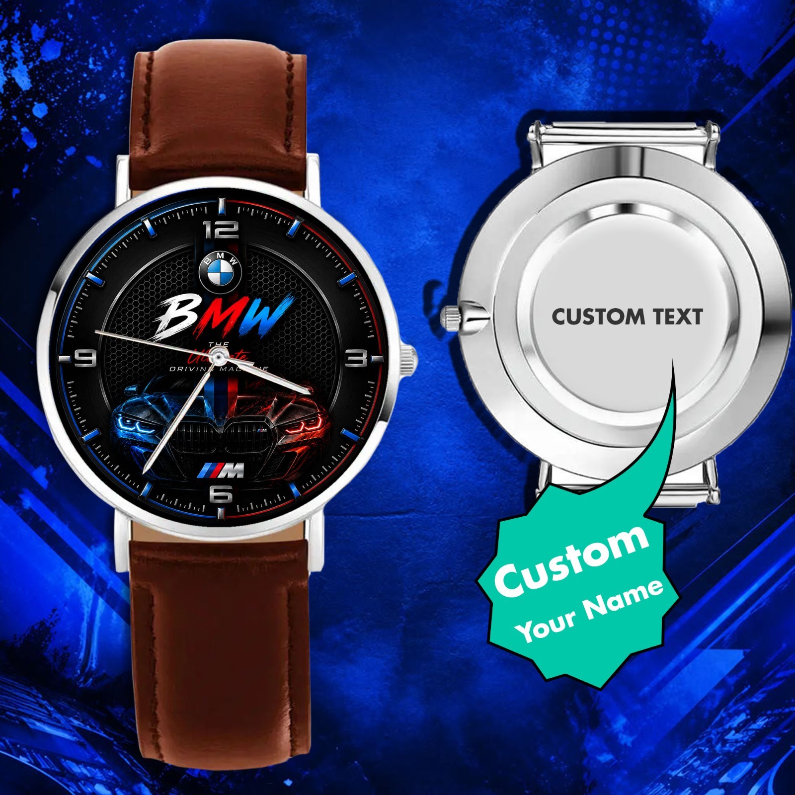 Supercar Inspired Watches Custom Men’s Gift for Car Enthusiasts custom name
