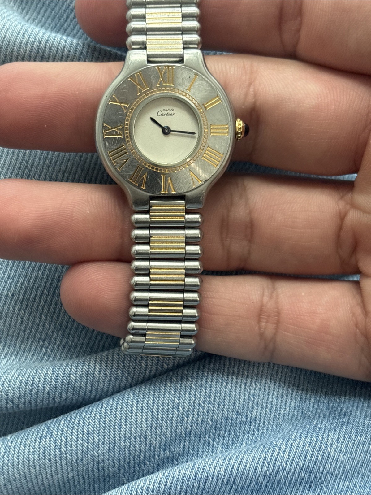 CARTIER WATCH MUST 21 28mm, Stainless Steel As Is