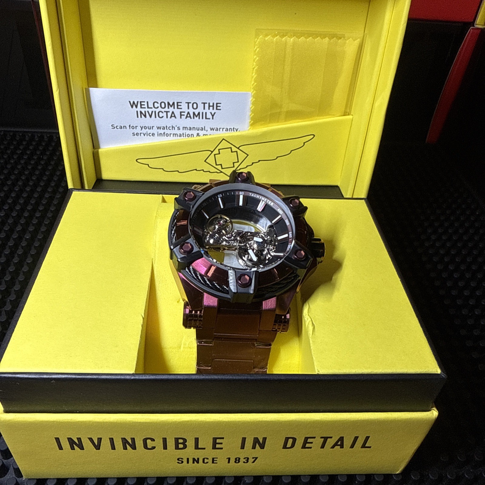 Invicta Bolt Phantom Automatic Men’s Watch – 52mm, Burgundy (50783)