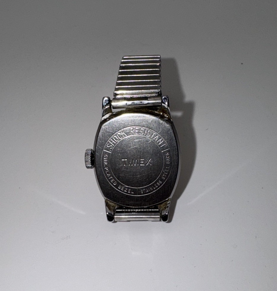 Vintage Timex Womens Watch 23mm Stretch Band With Original Box Manual Wind