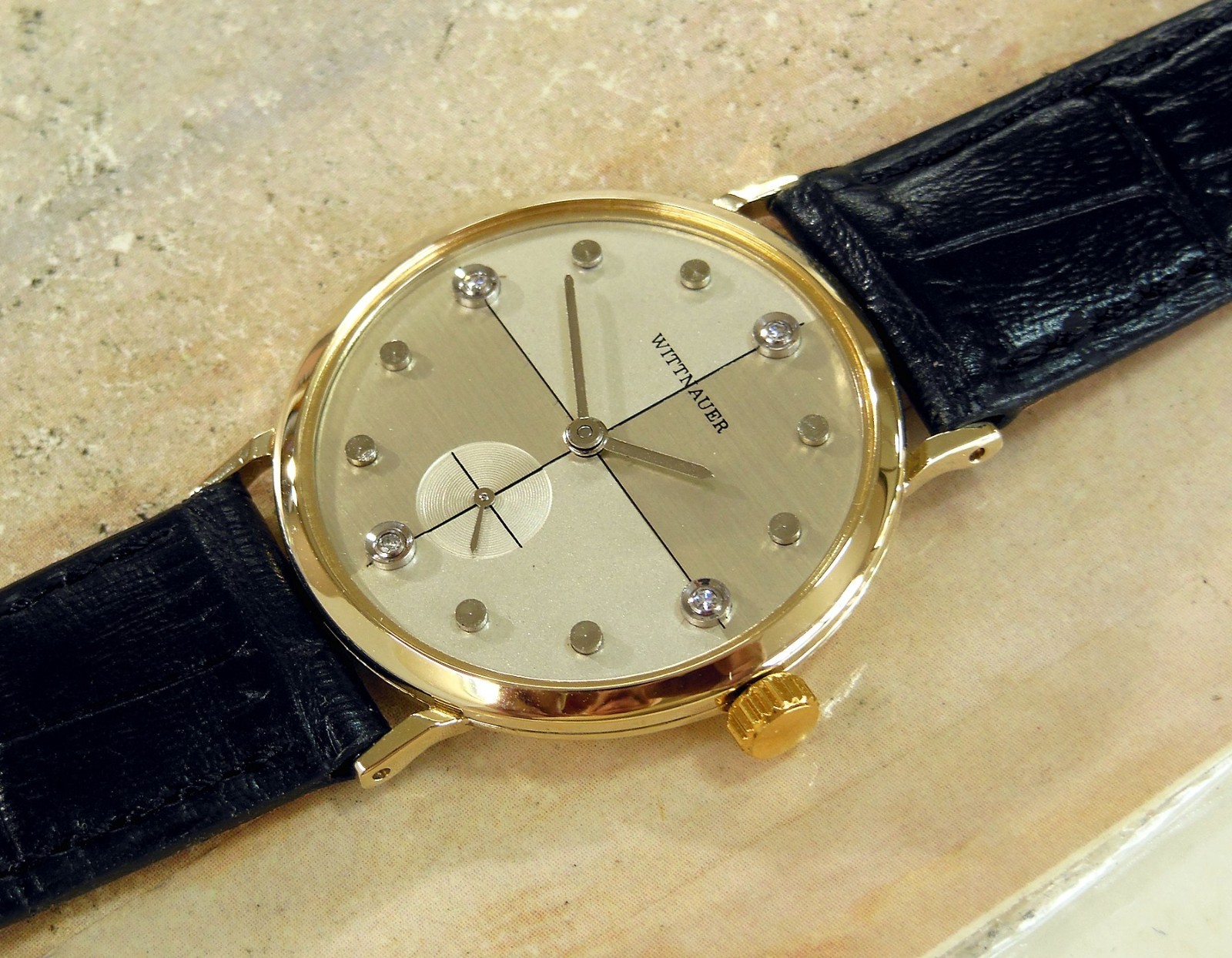 1950’s Vintage WITTNAUER, Stunning Silver / SILVER Dial, Serviced & Warranty