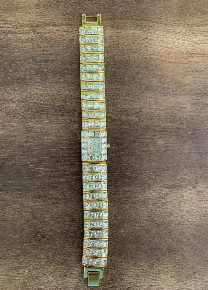 NEW Xanadu Clear Gold Rhinestones Women’s Watch