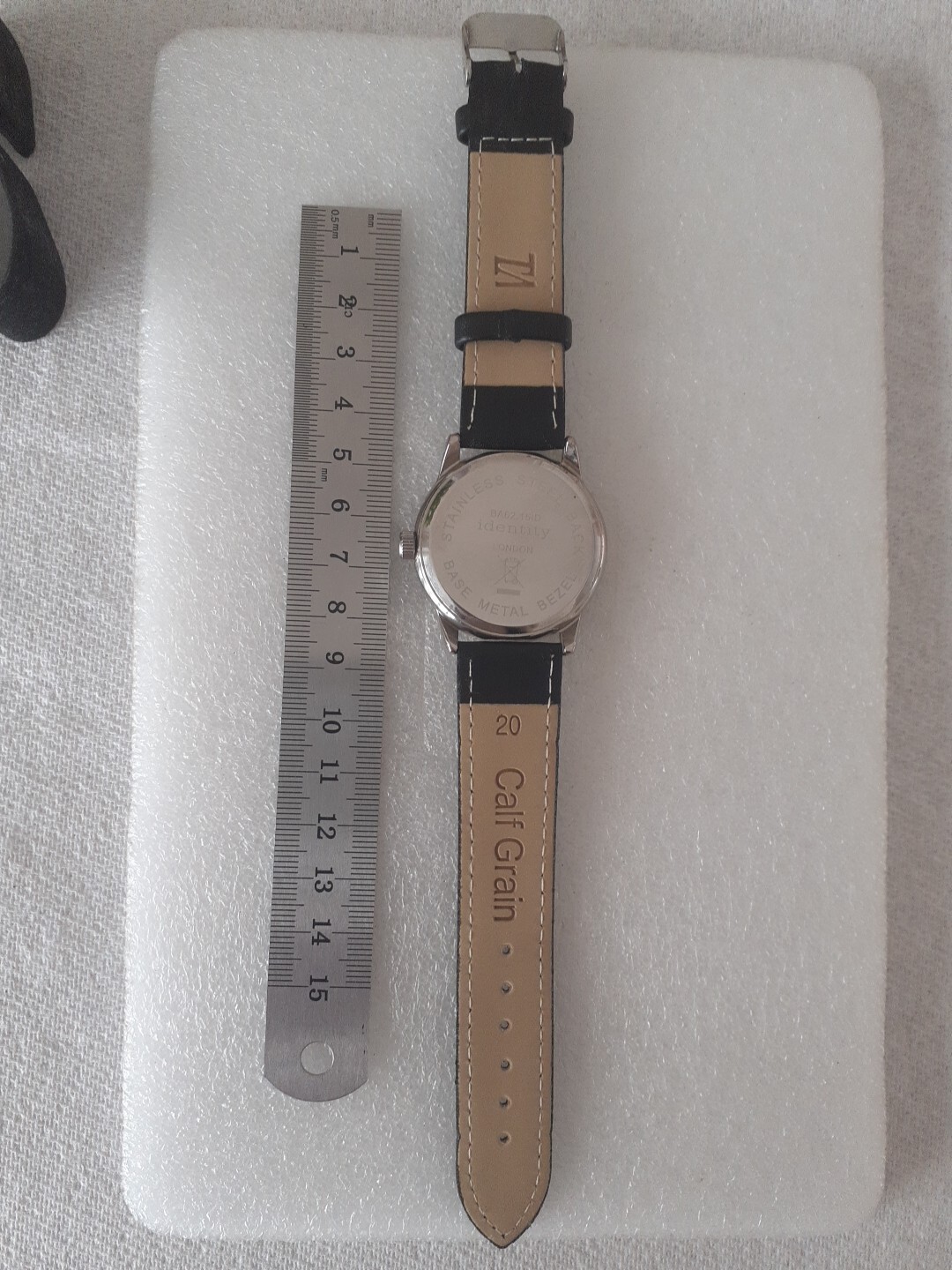 Identity London Ladies Hearts Quartz Watch With A New Black Leather Strap