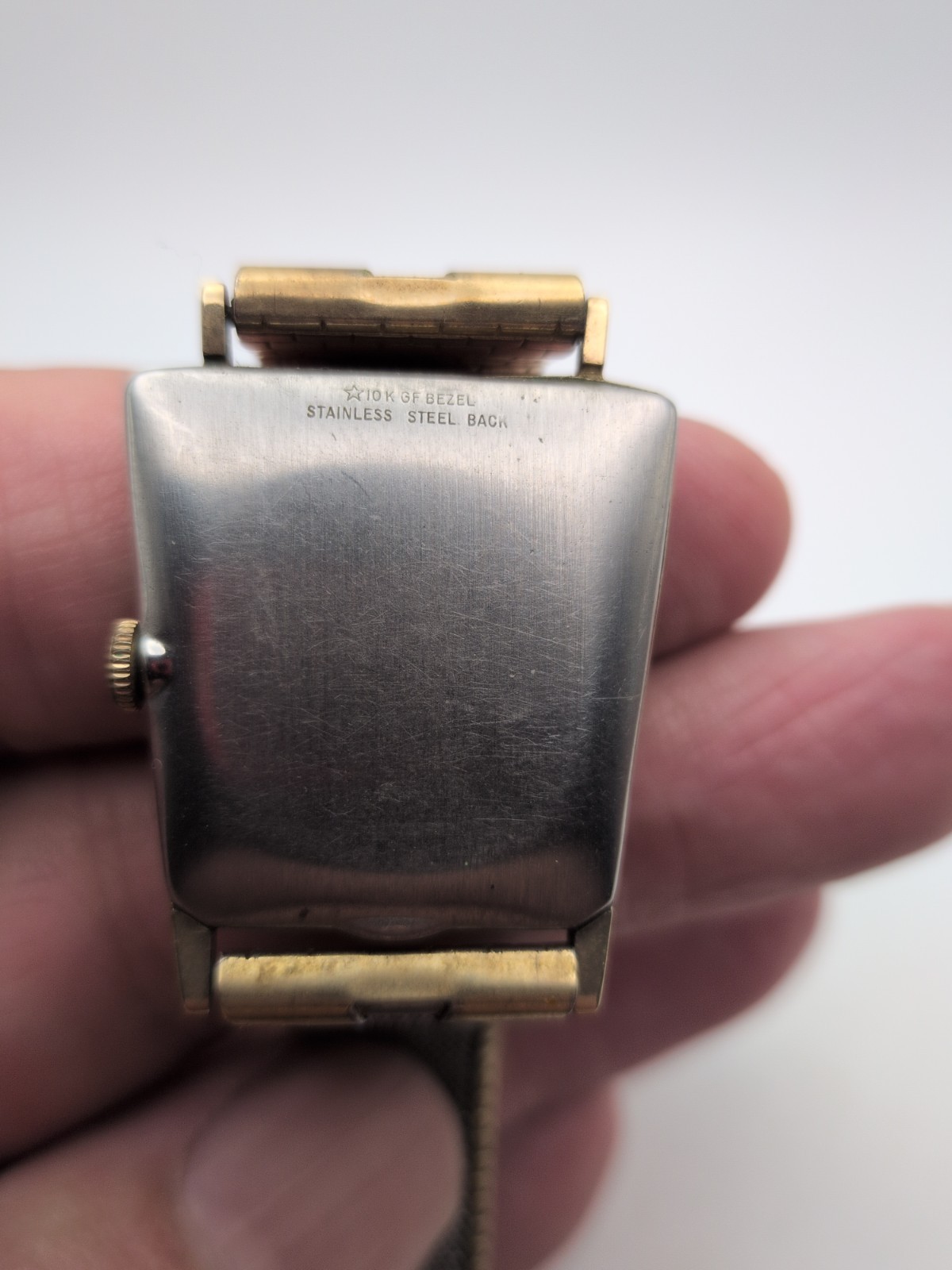 Vintage 1950’s Wittnauer Asymmetrical Men’s Watch 10K Gold Filled Case. Working