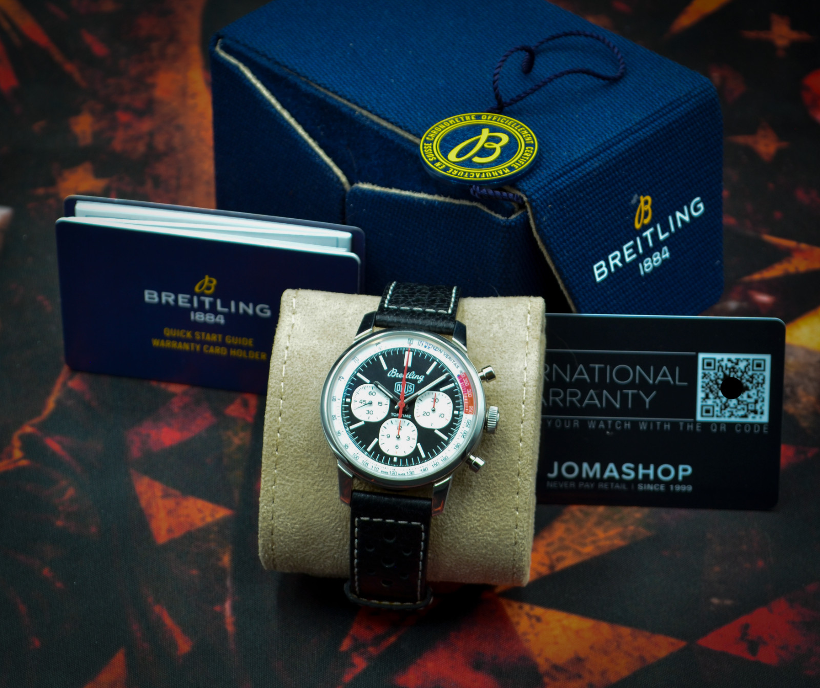 Breitling Top Time B01 Deus Steel Auto 41mm Black Dial Watch AB01765A1B1X1