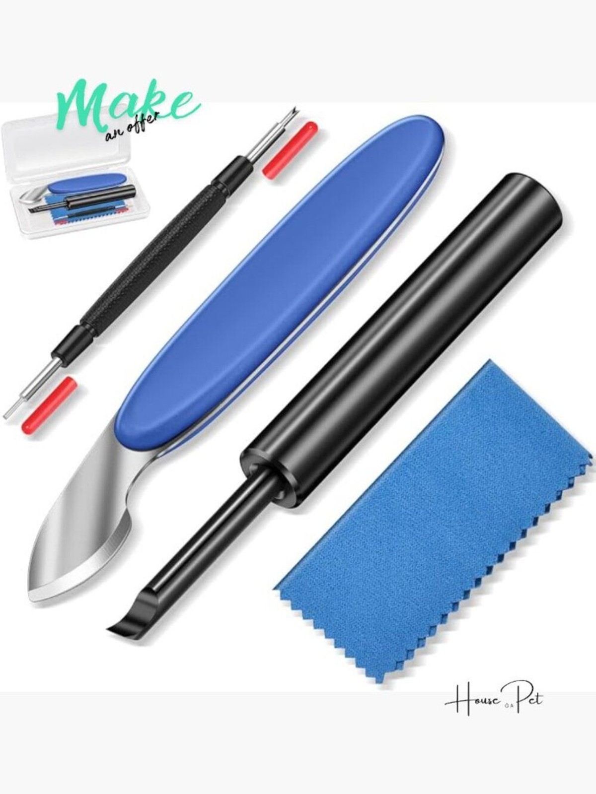 Watch Repair Kit with Battery Replacement Tool, Back Case Opener & Spring Bar
