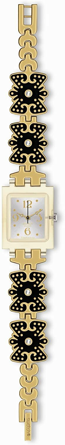 Swatch SUBJ100G Ladies “Dreamy Spirit” Silver Sunbrushed Dial Watch Gold/Silver