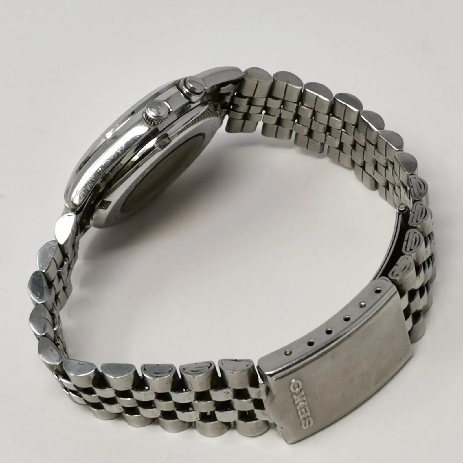 SEIKO Kinetic watch 5M42-0A30, stainless steel, automatic winding, working condi