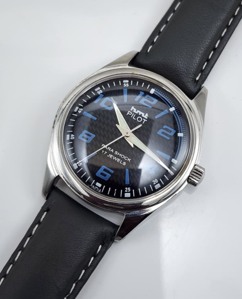 HMT Pilot Black Dial Para Shock 17 Jewels Hand winding For Men’s Wrist Watch