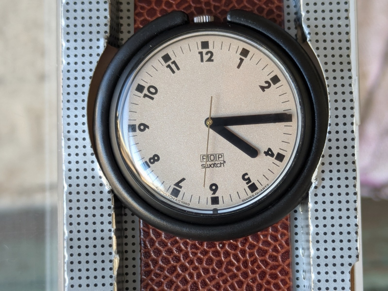 1989 Vintage Pop Swatch MOCHA Genuine Leather PWBB134 Original Case