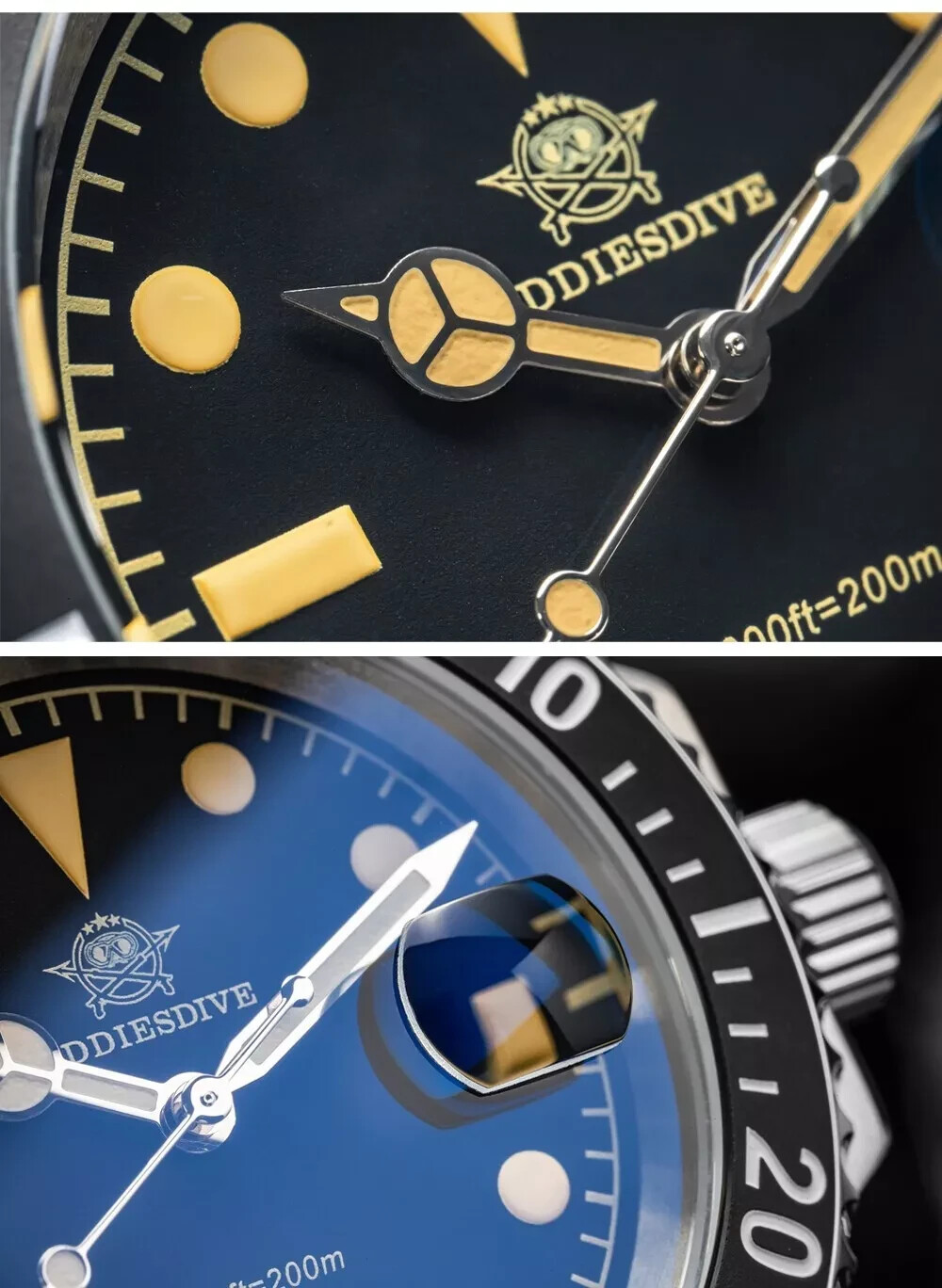41MM Addiesdive Quartz Diver 200M Waterproof Men’s Watch Ceramic Luminous Steel