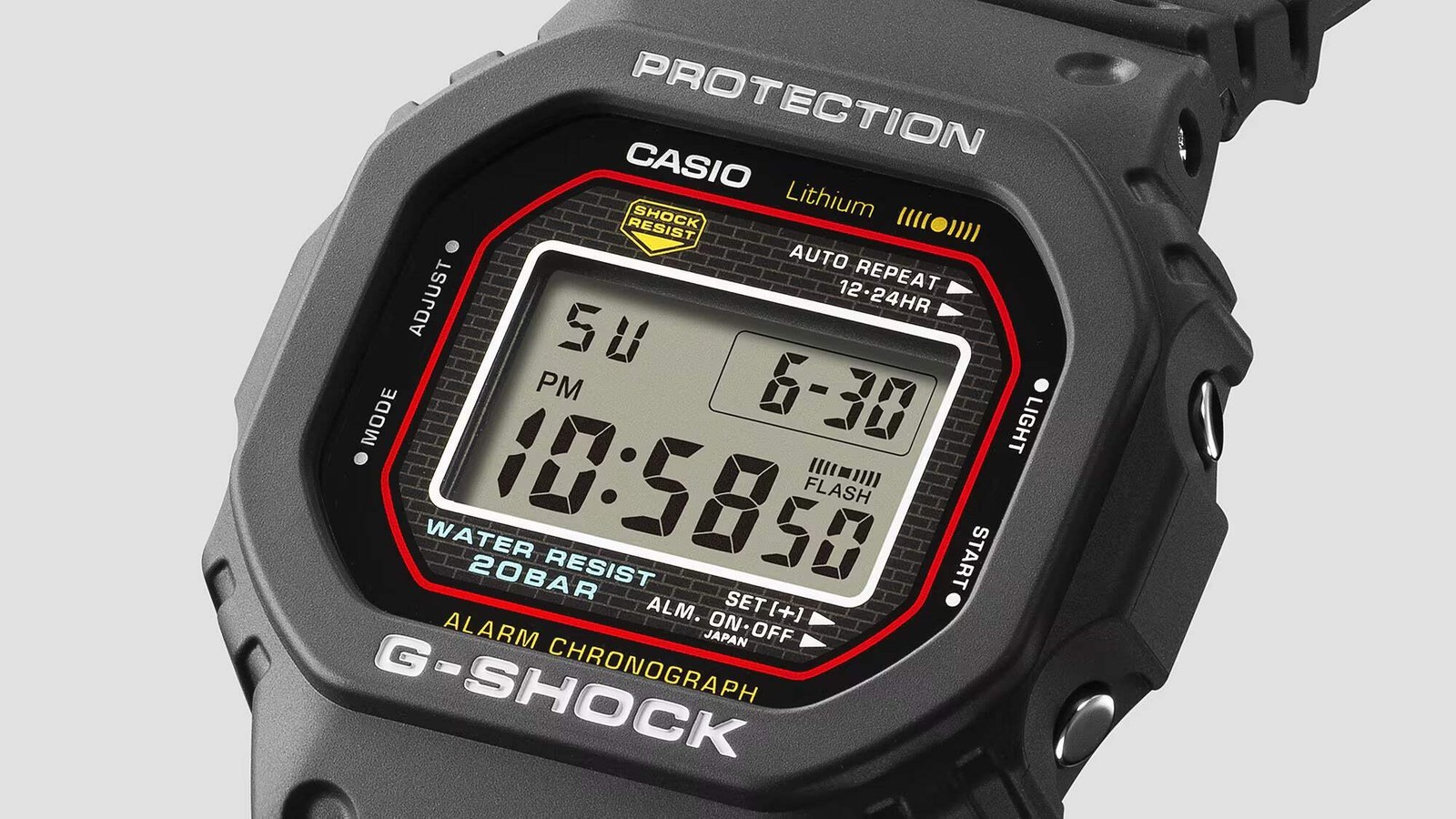 Casio G-Shock Digital 5000 Series Black Stainless Steel Watch DW5000R-1A