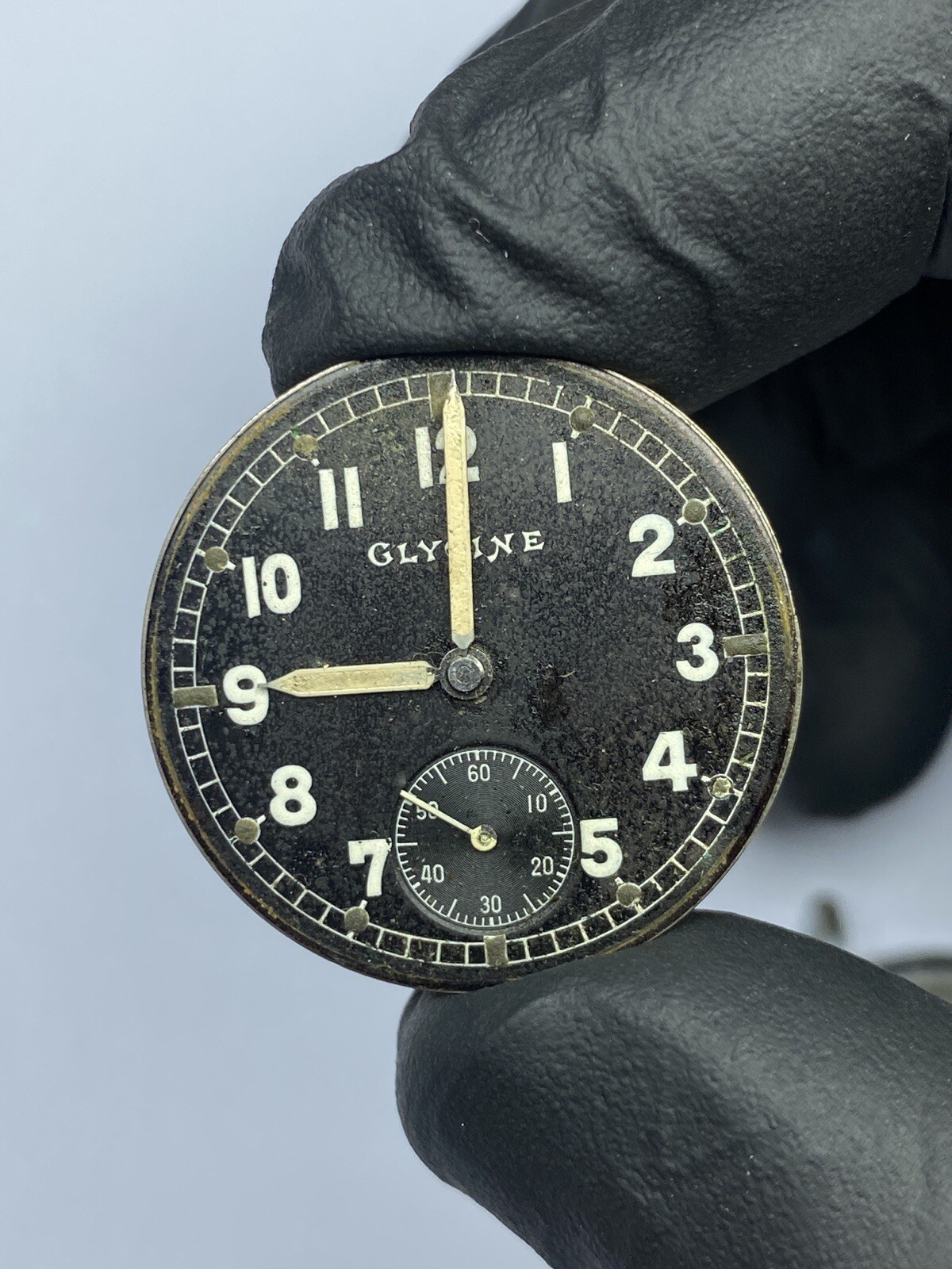 Rare German Military Watch GLYCINE D 88488 H, 1940s Wehrmacht for PARTS / REPAIR