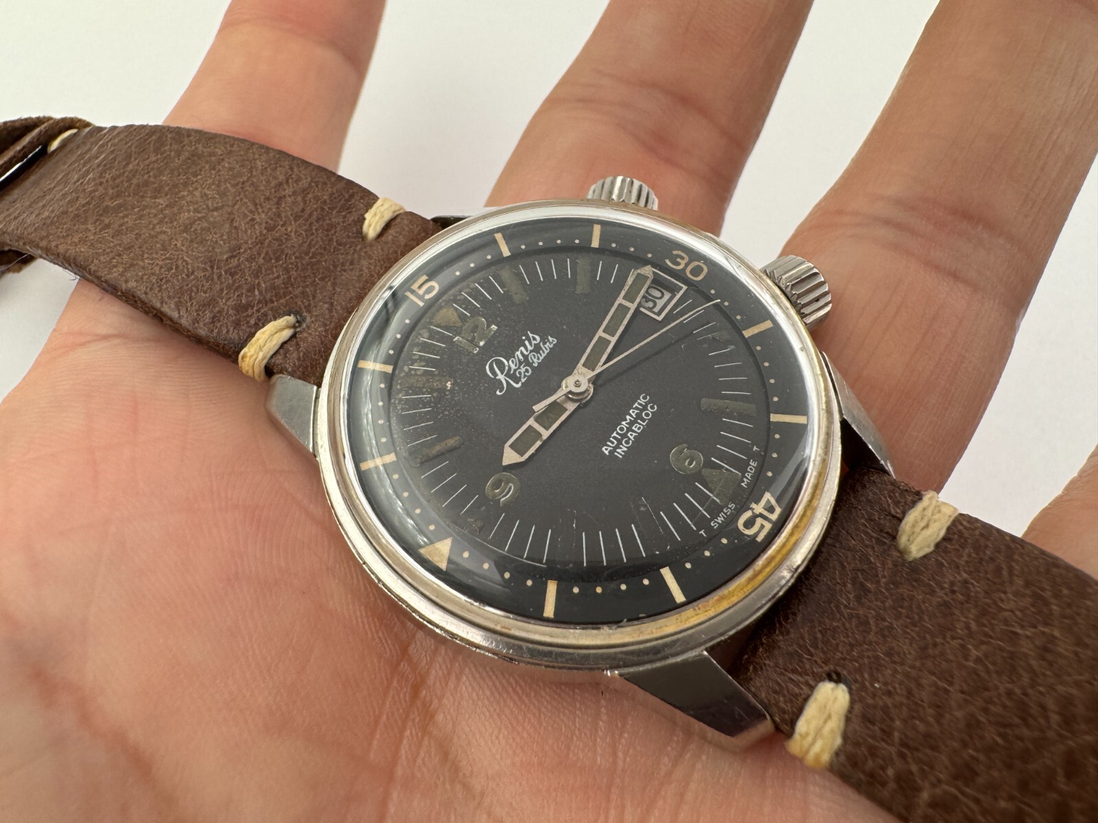 VTG 1967 RENIS Diver Super Compressor Automatic Cal AS 1902 /03 SERVICED – 36 mm