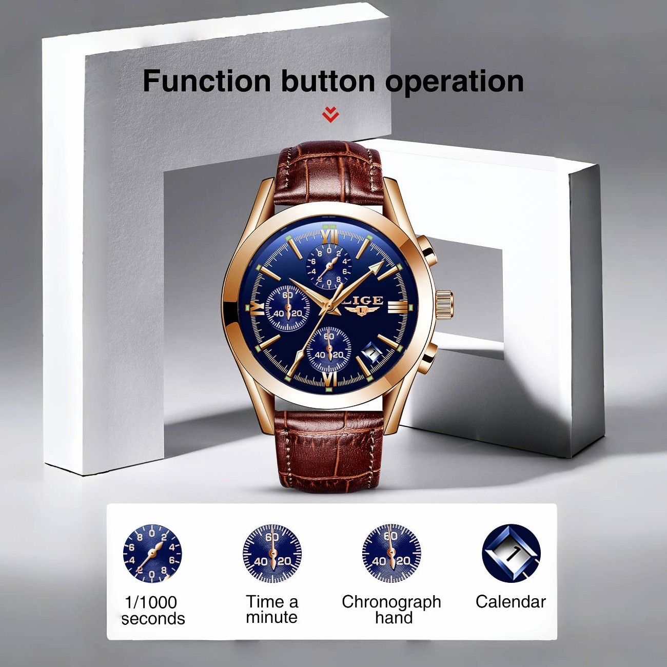 2025 Men’s Watch Quartz Analog Luminous Date Dial Waterproof Business Wristwatch