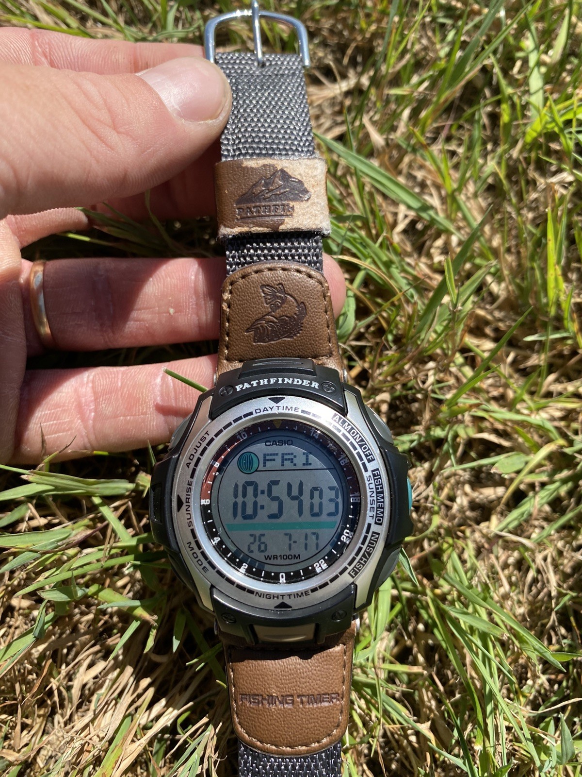 Casio Pro Trek Pathfinder Fishing Timer PAS400B Digital Quartz Watch