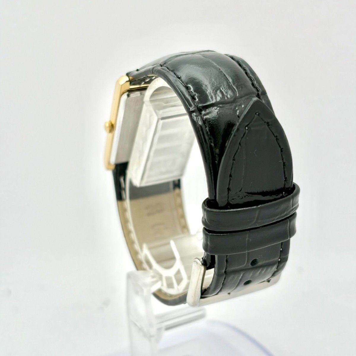 New battery SEIKO men’s wristwatch gold rectangular 5Y30 5069 7N3832 new belt