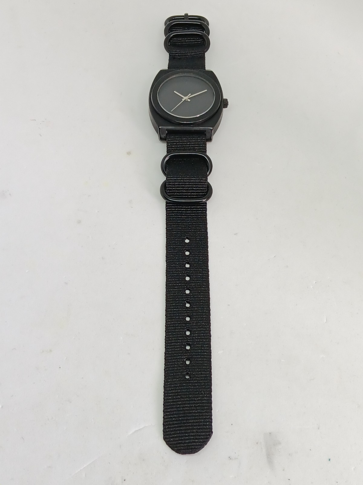 Nixon Time Teller Unisex 39mm Black Polycarbonate Nylon Strap Watch