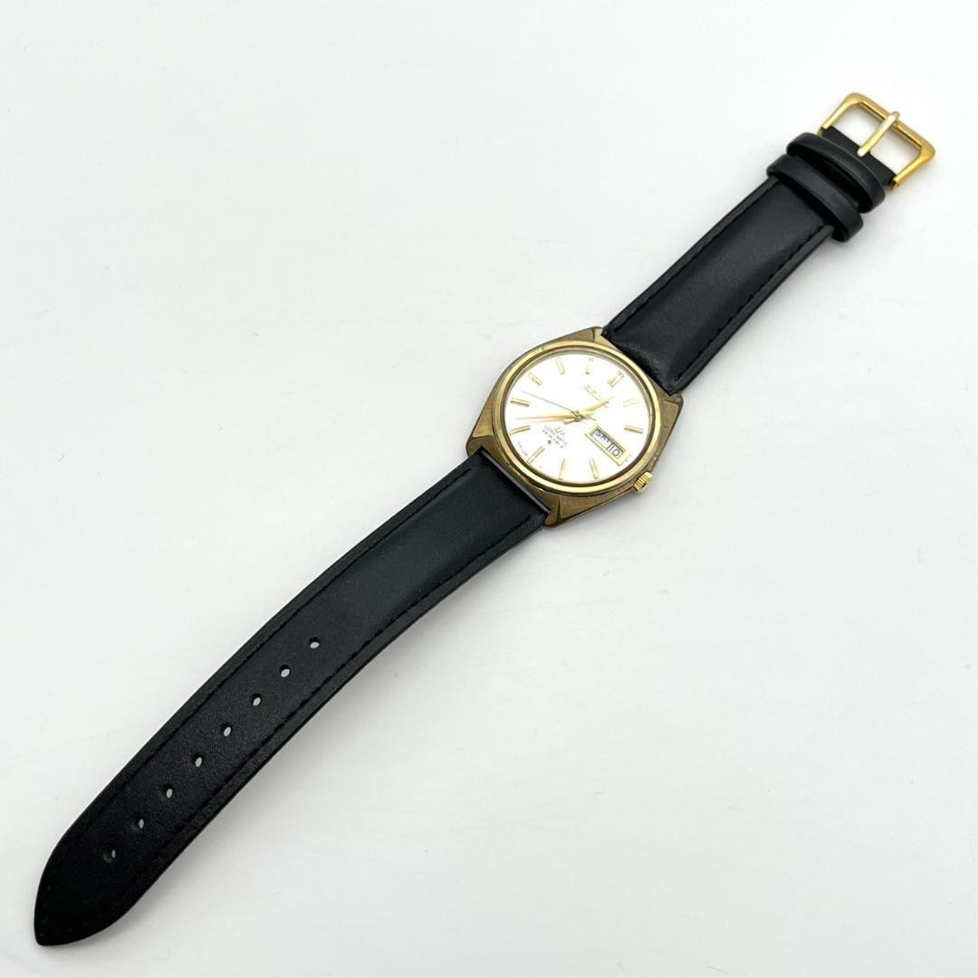 [Slightly flawed] Seiko automatic watch, 23 jewels, day-date, new strap, men'