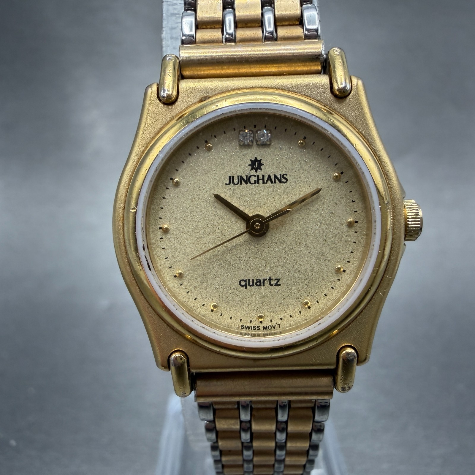 Junghans Watch Women 24mm Champagne Dial Gold Tone EWJ-1003L New Battery
