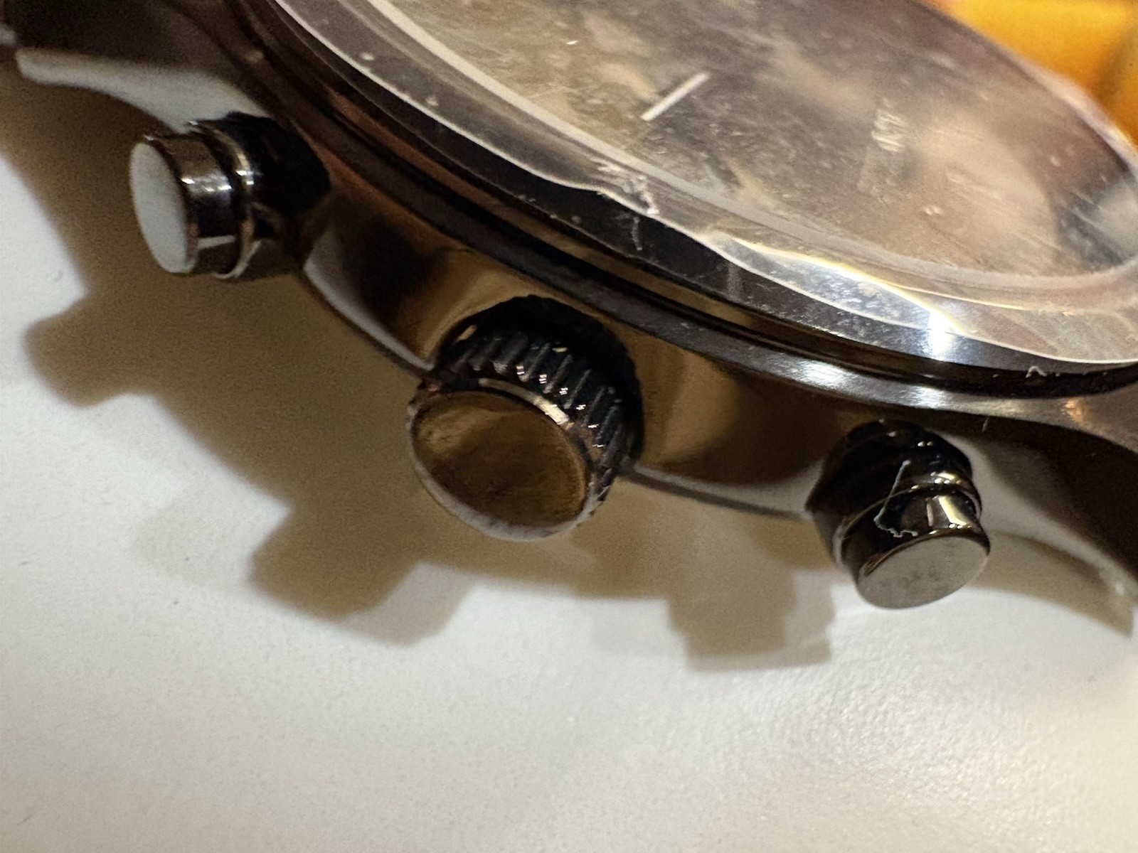 Caravelle Men’s Quartz Chronograph Gray Dial Black Metal Bracelet w/ Box