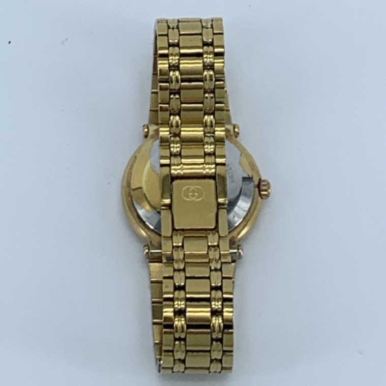 GUCCI 9200L Wristwatch Quartz Gold x Black Dial 3ATM 30M 3Hand Ladies’ Cleaned