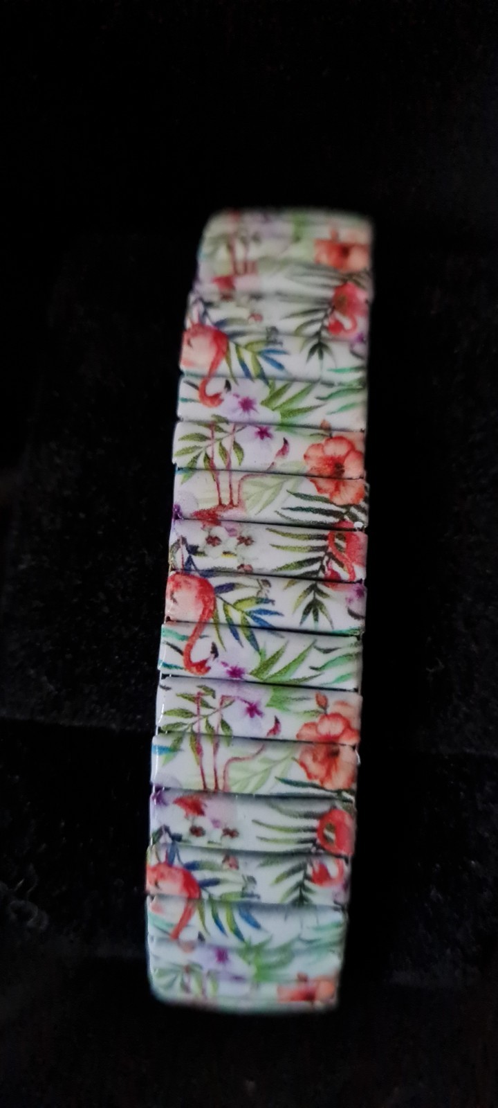 Womens Floral Square Numeric Expandable Quartz Fashion Watch