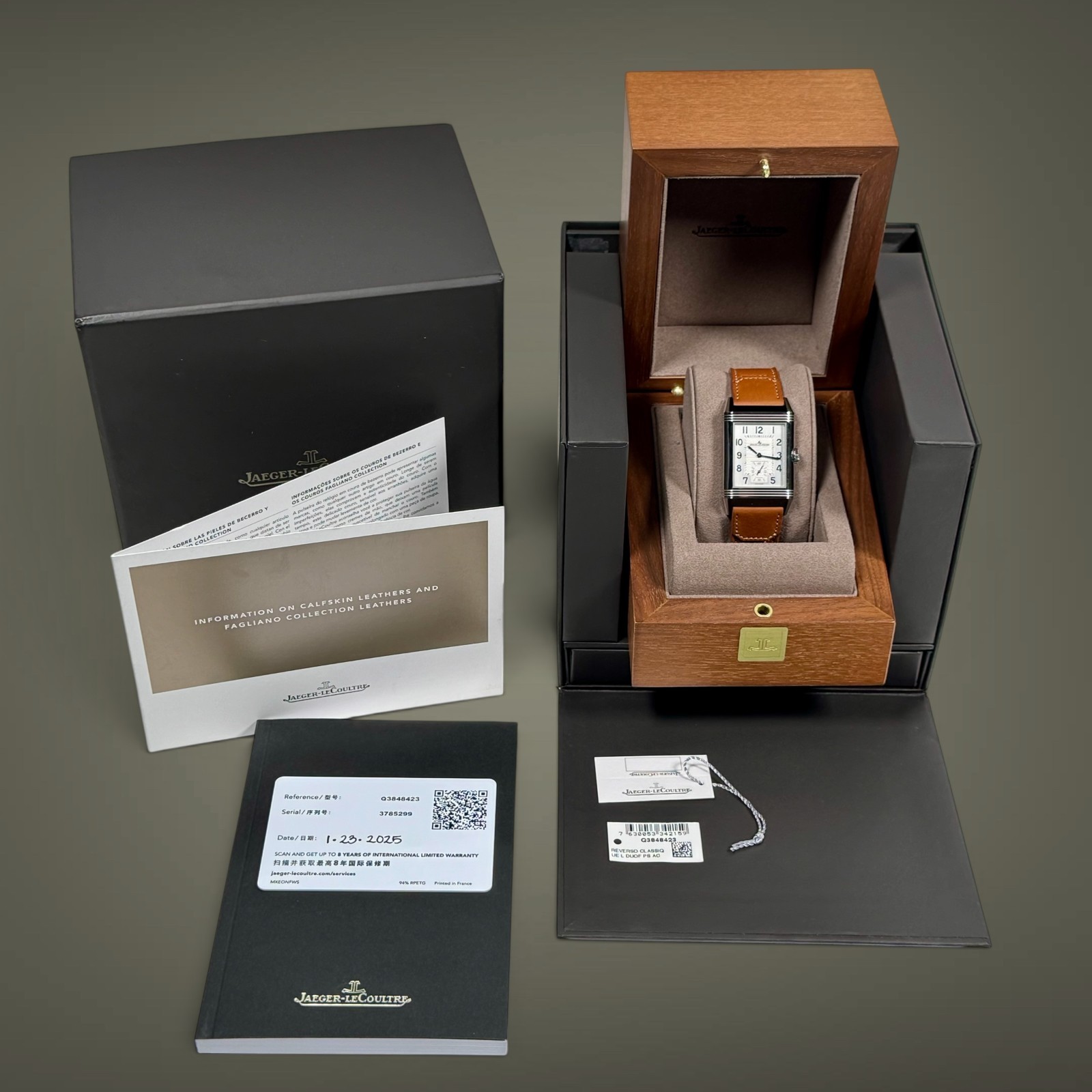 MINT Jaeger-LeCoultre JLC Reverso Classic Duoface Small Seconds Q3848423 B&Ps