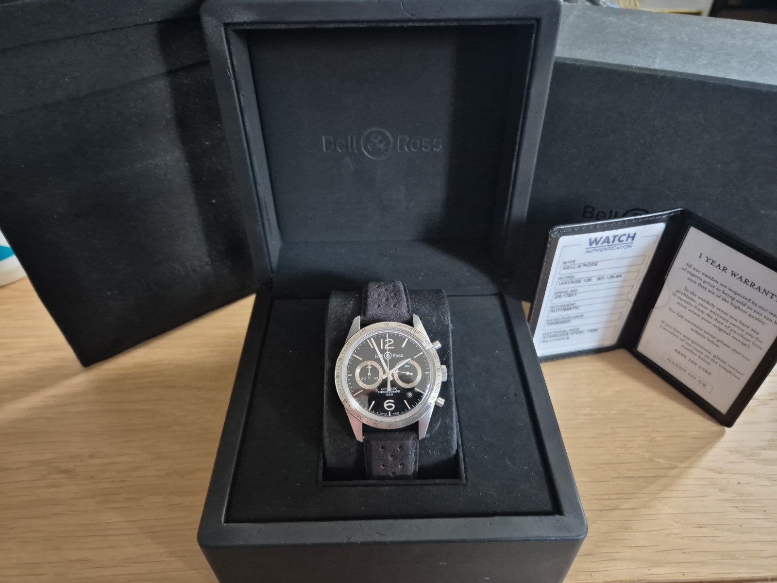 Bell & Ross Heritage Chronograph Stainless Steel Watch BR 126-94-SS (Box Only)