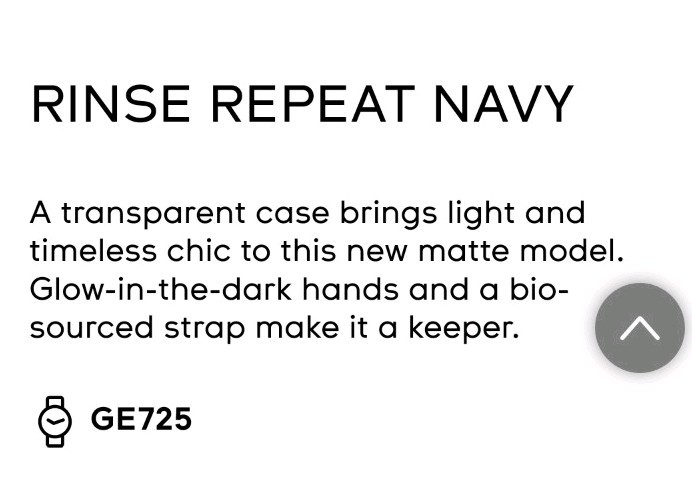 Swatch “RINSE REPEAT NAVY” analog blue/clear biobased plastic dated watch