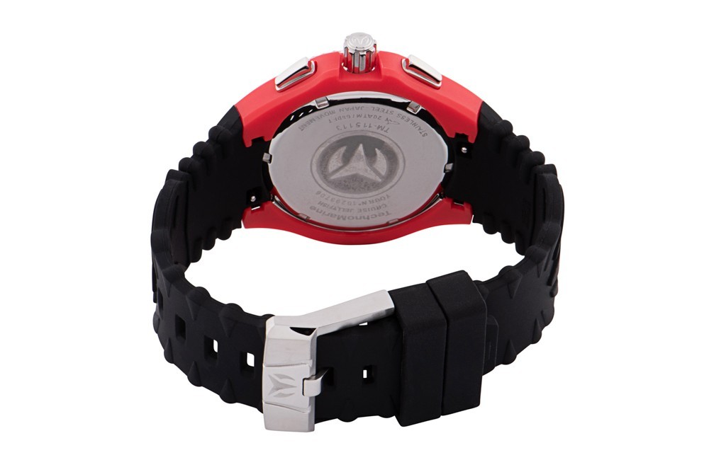 TechnoMarine TM-115113 Men’s Cruise JellyFish Red Bezel & Cover Black Strap 46mm