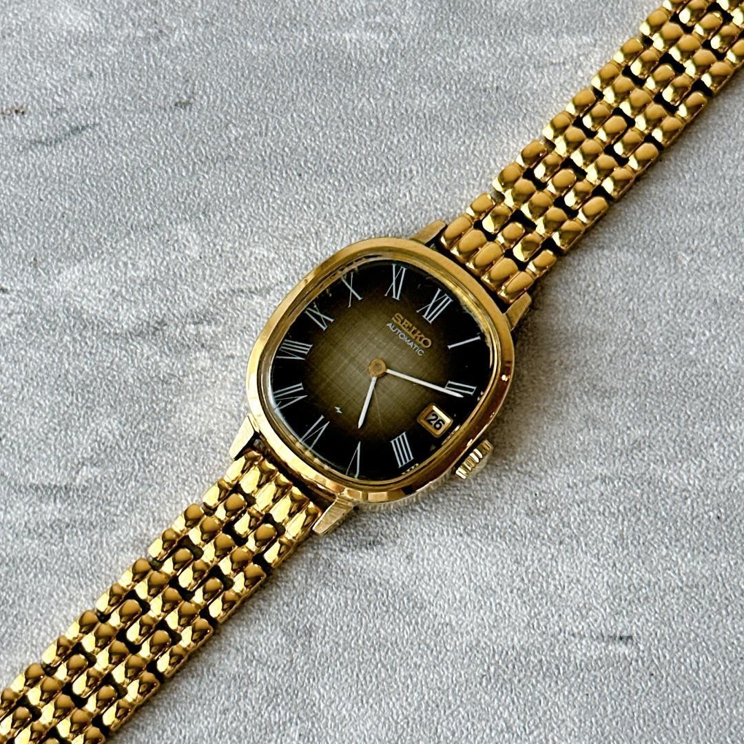 SEIKO Automatic Ladies’ Watch, Gold, Elegant Brown