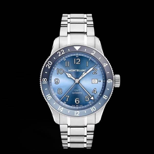 Montblanc 1858 GMT 0 Oxygene Automatic 136523 Blue Steel Men’s Watch