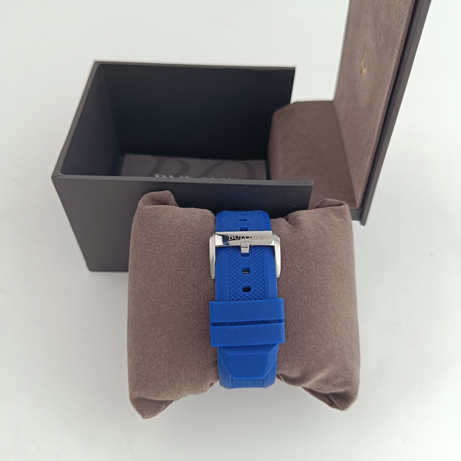 Bulova Marine Star 98A303 Men’s Automatic 45mm Blue Dial Rubber Strap Watch